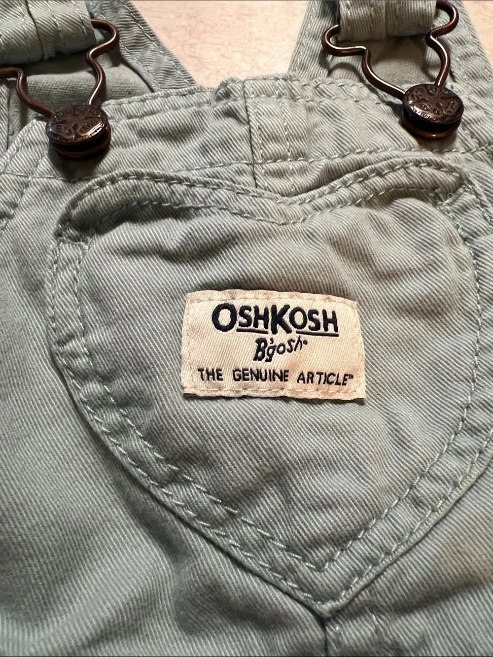 OshKosh B'gosh Toddler Light Sage Green Overalls